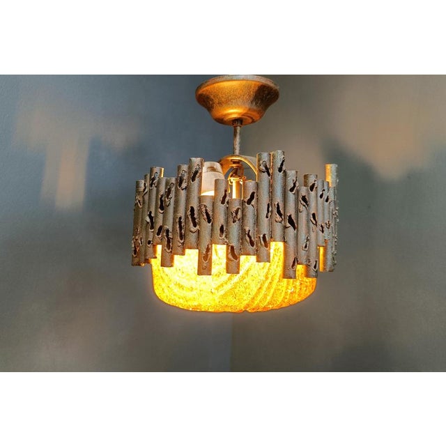 Brutalist Pendant Lights by Marcello Fantoni, 1960s For Sale - Image 6 of 11