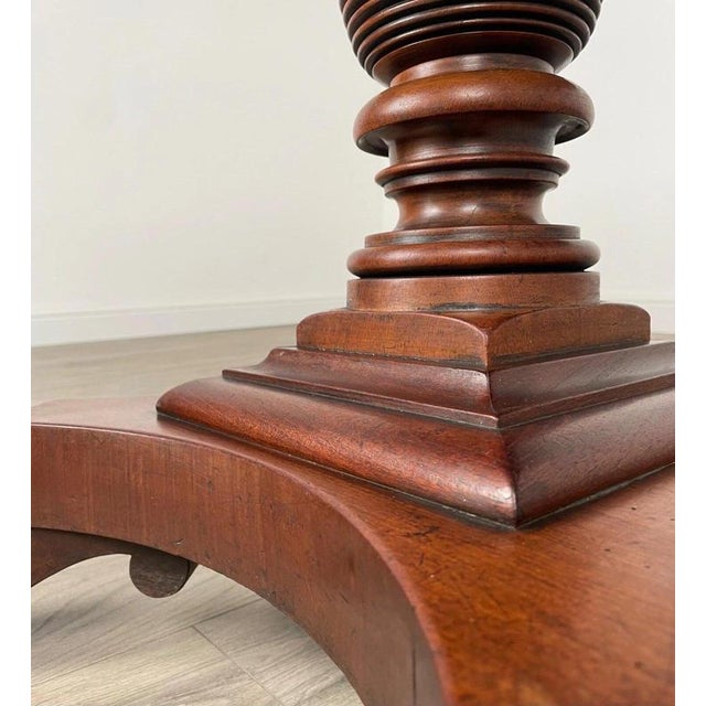 Regency Mahogany Pembroke Table with Carved Pedestal Base, 1800 For Sale - Image 9 of 15