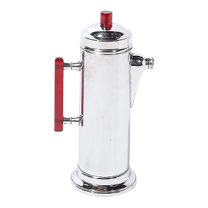 1930s Art Deco Chrome & Red Bakelite Cocktail Shaker