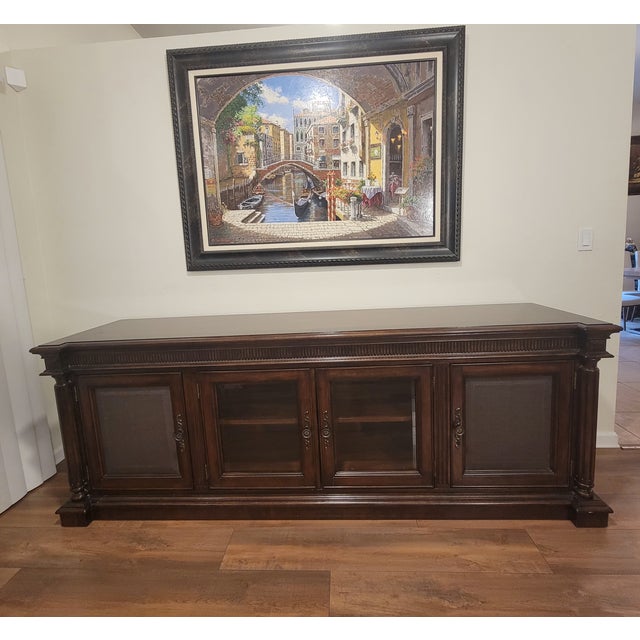 1980s Lexington Furniture Trump Home Collection Sideboard Buffet For Sale In Miami - Image 6 of 11