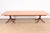 English Baker Furniture Georgian Banded Satinwood and Mahogany Double Pedestal Extension Dining Table, Newly Refinished For Sale - Image 3 of 12