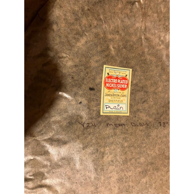 1970’s Vintage/New James Dixon & Sons Silverplate Sweet Dishes Fluted on a Circular Foot- A Pair For Sale - Image 9 of 10