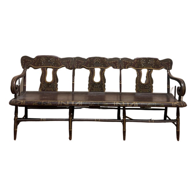 1830's Decorated Bench For Sale
