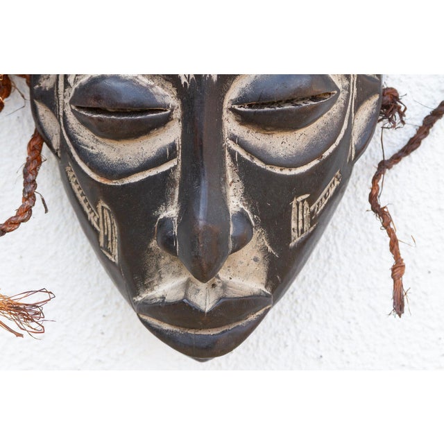 Wood Vintage Guro African Mask, Tranquil Spirit For Sale - Image 7 of 9