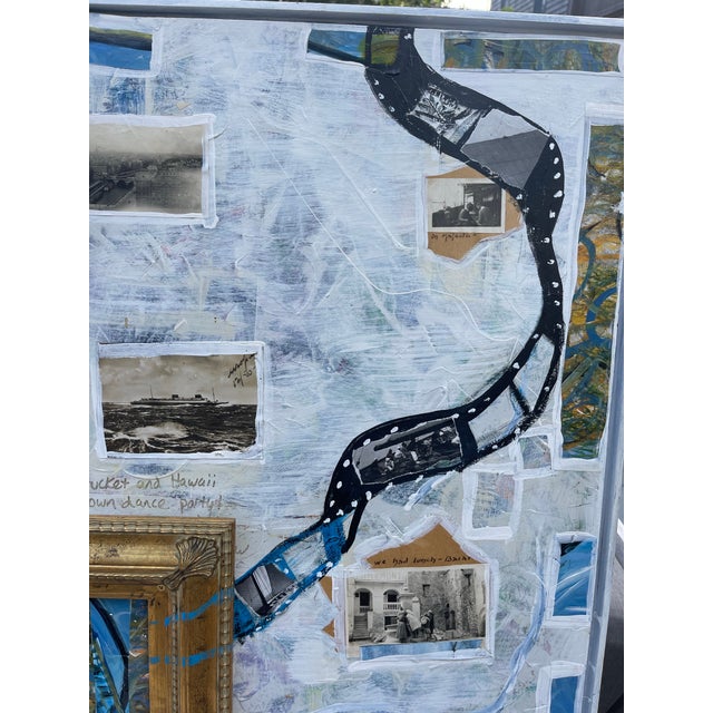 “I Want to Take You on a Ride” Large Original Mixed-Media Collage by Nantucket Artist Cheryl Fudge For Sale - Image 11 of 12