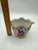 Mid 20th Century French Porcelain Cachepot With Hand-Painted Puce Floral and Gilt Rim For Sale - Image 5 of 6