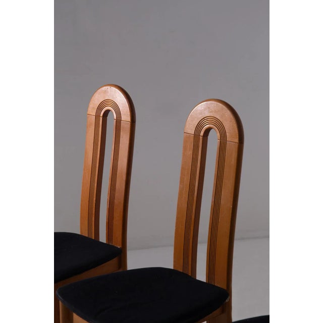Postmodern Italian Chairs attributed to Mobilgirgi, 1980s, Set of 4 For Sale - Image 4 of 9