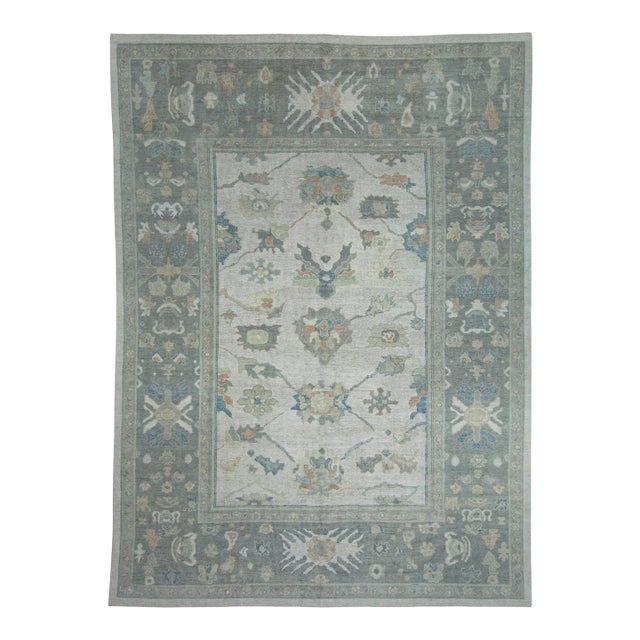 Turkish Oushak Rug 10'1" x 13'9" #18617 For Sale