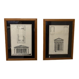 Set of Architectural Prints, Jean-Francois De Neufforge, Palatino Collection - Set of 2 For Sale