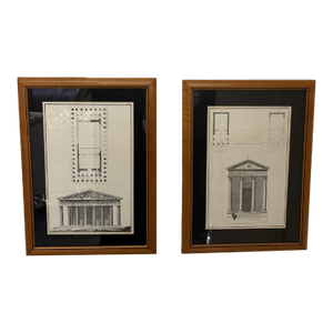 Set of Architectural Prints, Jean-Francois De Neufforge, Palatino Collection - Set of 2