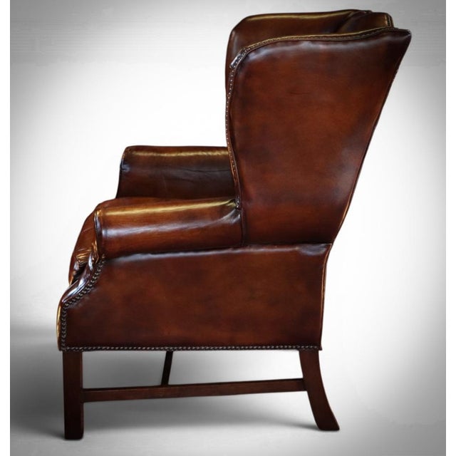 Halo Lincoln Club Lounge Chair in Cigar Leather from Timothy Oulton, 2010s For Sale - Image 4 of 18