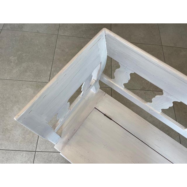 Provincial Natural Wood Kitchen Bench Chest For Sale - Image 6 of 16