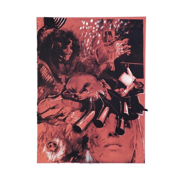 Woman and Motor - Original Lithograph by Nani Tedeschi - 1971 1971 For Sale