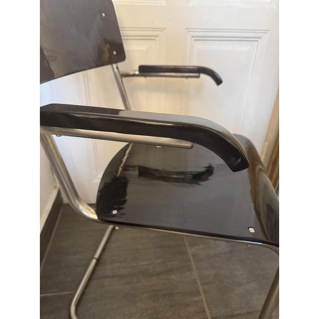 Vintage Bauhaus Cantilever Chair in Chrome-Plated Steel Tubing, 1930s For Sale - Image 6 of 8