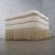 Late 20th Century Traditional Large Ottoman Ecru Upholstered Pillow Top With Bullion Fringe For Sale - Image 10 of 18