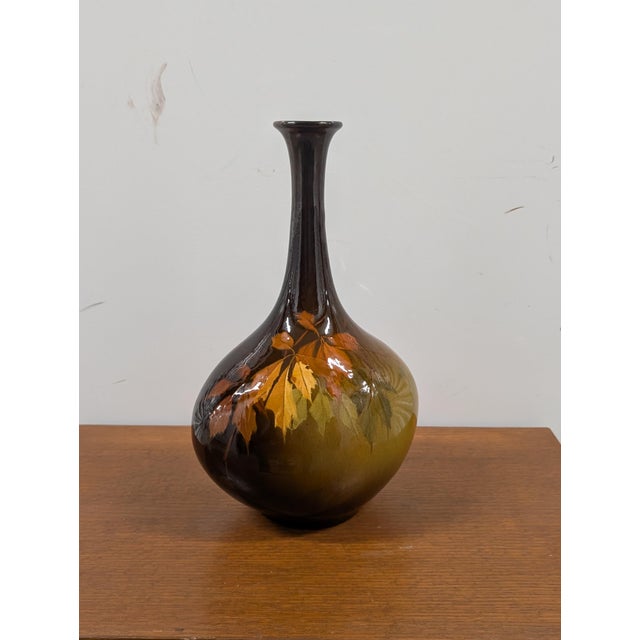 Brown Vintage J. B. Owens Pottery Utopia Line Vase 1055 For Sale - Image 8 of 8