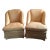1990s Baker Upholstered Swivel Club Chairs- a Pair For Sale