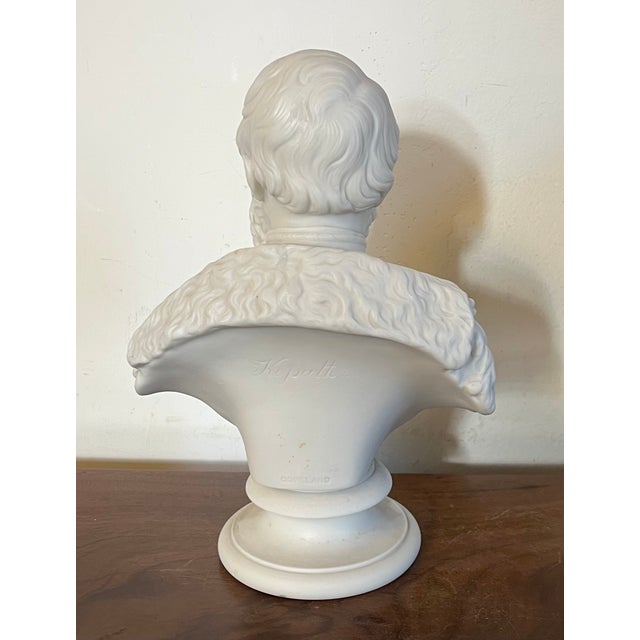 Ceramic Antique 19th Century English Copeland Parian Porcelain Portrait Bust of a Victorian Bearded Gentleman For Sale - Image 7 of 18