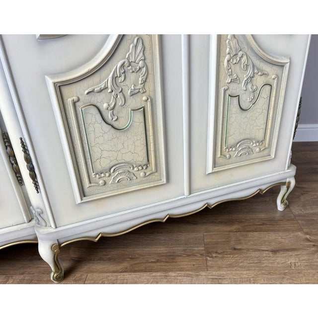 Vintage French Shabby Chic Wardrobe For Sale - Image 16 of 18
