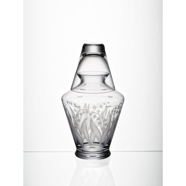 French Country ARTEL Lily of the Valley Bedside Decanter in Clear - 2 Pieces For Sale - Image 3 of 3