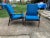 Mid-Century Armchairs by Jiroutek for Interior Praha, 1960s Original blue fabric. This piece has an attribution mark, I am...
