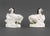 Ceramic Pair of Staffordshire Painted Ceramic Zebras For Sale - Image 7 of 8