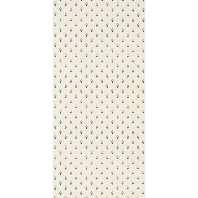 This sweet small-scale floral wallpaper was inspired by traditional block prints. Screen-printed by hand, Moira adds...