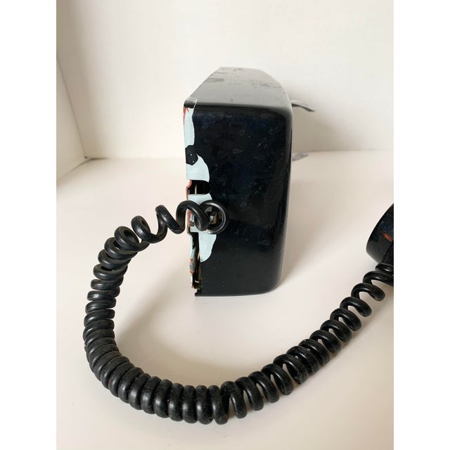 Vintage 1950s Black Rotary Wall Phone Chairish