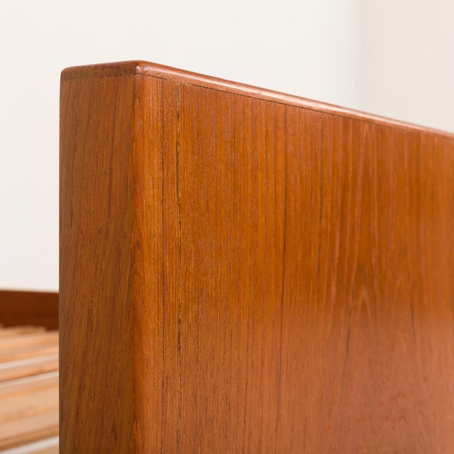 Mid-Century Danish Teak Double Bed in the style of Hans J. Wegner, 1960s For Sale - Image 11 of 12