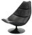 Black Leather F585 Swivel Lounge Chair by Geoffrey Harcourt for Artifort, 1970s For Sale