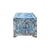 Asian Distressed Ink Light Blue Mix Color Small End Table Nightstand Cabinet For Sale - Image 3 of 5