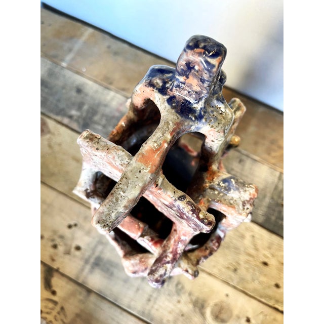 2020s Glazed Ceramic Vessel For Sale - Image 5 of 5