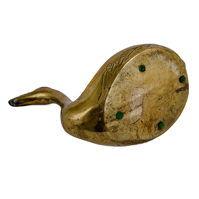 Vintage Brass Swan Trinket Box For Sale - Image 10 of 12