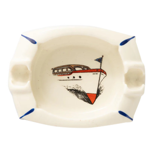 Porcelain Sport Yacht Ashtray