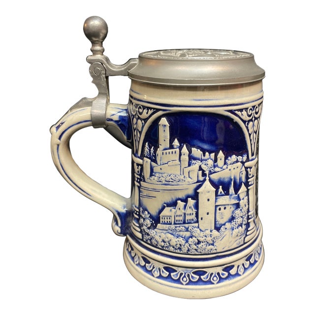 Vintage Base-Stamped Gervitz Beer Stein With Base Stamp For Sale