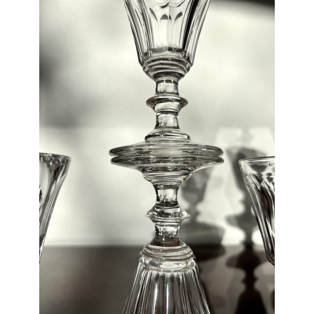 Crystal Glasses in the style of Montcenis, Early-Mid 19th‑Century, Set of 8 For Sale - Image 9 of 16