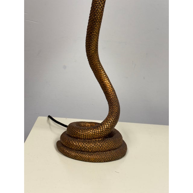 Bronze Brett Beldock for Cb2 Snake Bronze Table Lamp For Sale - Image 8 of 12