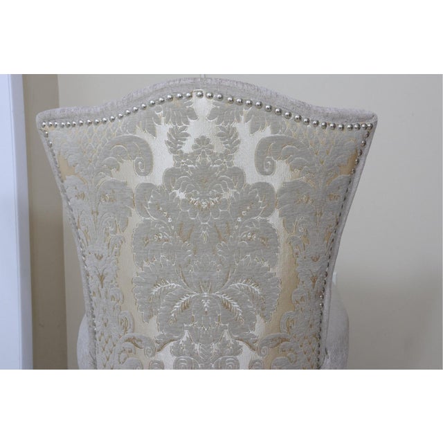Contemporary Contemporary Upholstered Accent Chair With Silver Nailhead Trim For Sale - Image 3 of 10
