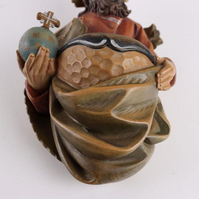 Wood Wooden Stoup Figurine For Sale - Image 7 of 10