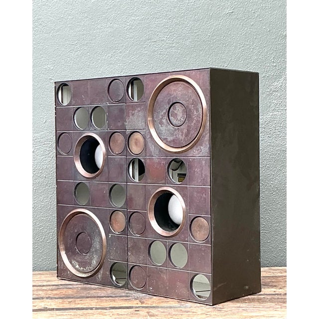 Vintage Lightolier Brutalist Block Light Box For Sale - Image 9 of 12