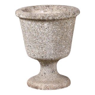 Vintage Crushed Stone Planter For Sale