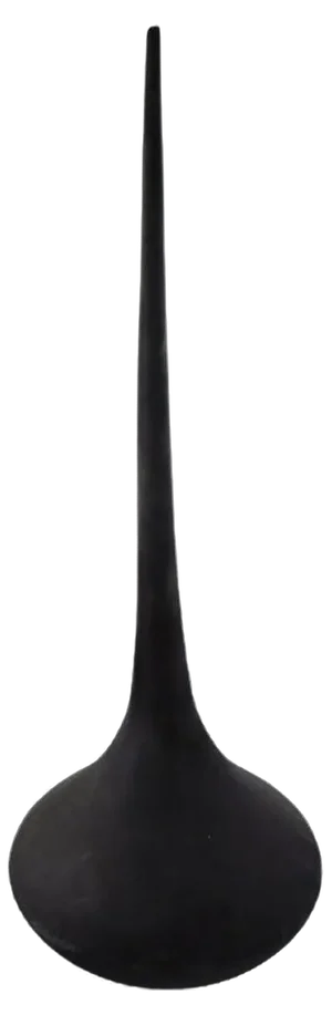 Colossal Matt Black Drop-Shaped Murano Vase