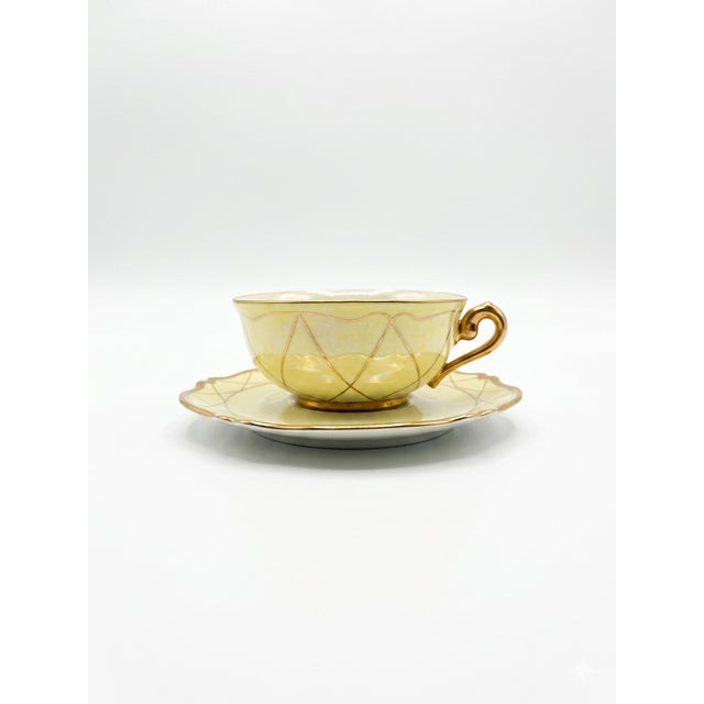 Vintage French Cups and Saucers from Limoges, 1929, Set of 4, in Flawless conditions. Designed 1920 to 1949 This piece has...