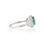 Metal Art Deco Pear Emerald & Diamond Halo Engagement Ring in 14k White Gold Size 5 For Sale - Image 7 of 16