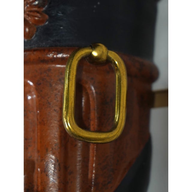 Maitland - Smith Pair Maitland Smith Regency Iron & Brass Candelabras For Sale - Image 4 of 10