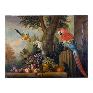 Painting of Birds in a Landscape by Jacob Bogdani (1658-1724)