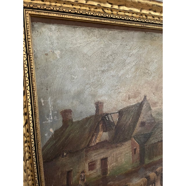 Signed Farm Oil Painting For Sale - Image 4 of 8
