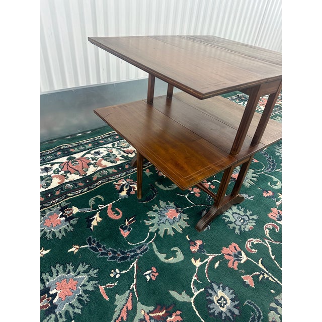 1960s 1960s Small Tiered Drop Leaf Table With a Turned Bridge Spindle For Sale - Image 5 of 9