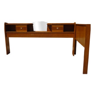 Vintage Light Oak Headboard, 1970s For Sale