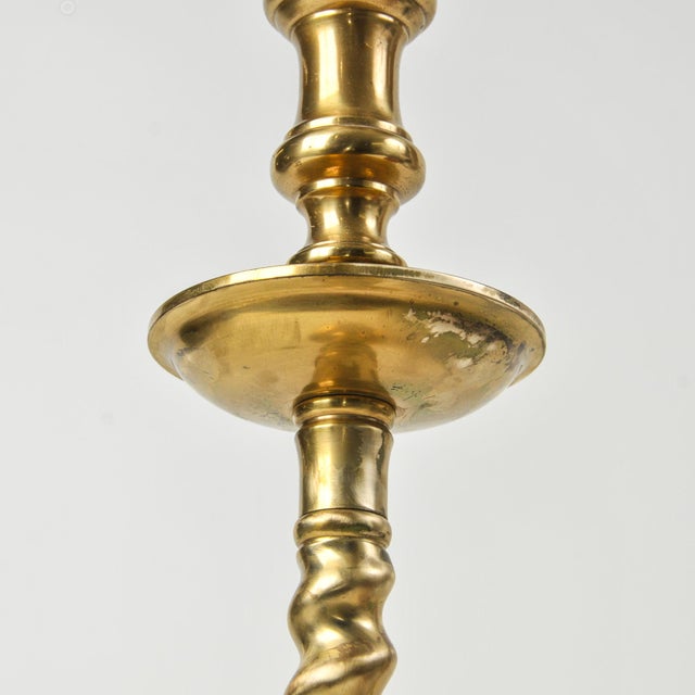 1970s Fredrick Cooper Barley Twist Brass Lamp For Sale - Image 14 of 18